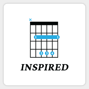 B Inspired B Guitar Chord Tab Light Theme Magnet